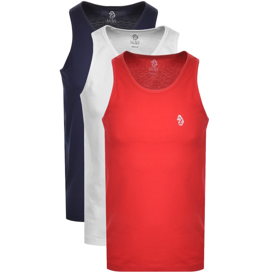 Alternative Image for ProductLuke 1977 Johnny 3 Pack Vest Red1
